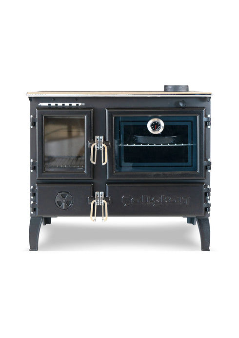 Stove 214, Multifunctional Wood Burning Stove for Cooking Baking Oven Winter Heating Fire Pit High Efficiency Large Iron Stove Rustic Retro